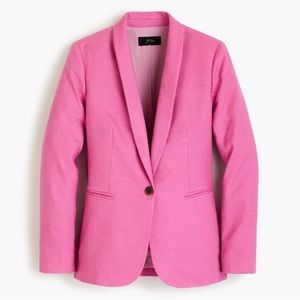 J. Crew Parke Linen Blend Vivid Fuchsia Pink Blazer Jacket size 16